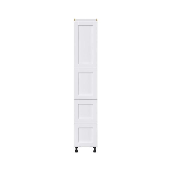 Hugo&Borg Rosemont 15 x 84.5 x 24.88 Glacier White Door And Drawer Pantry Semi-Custom Cabinet