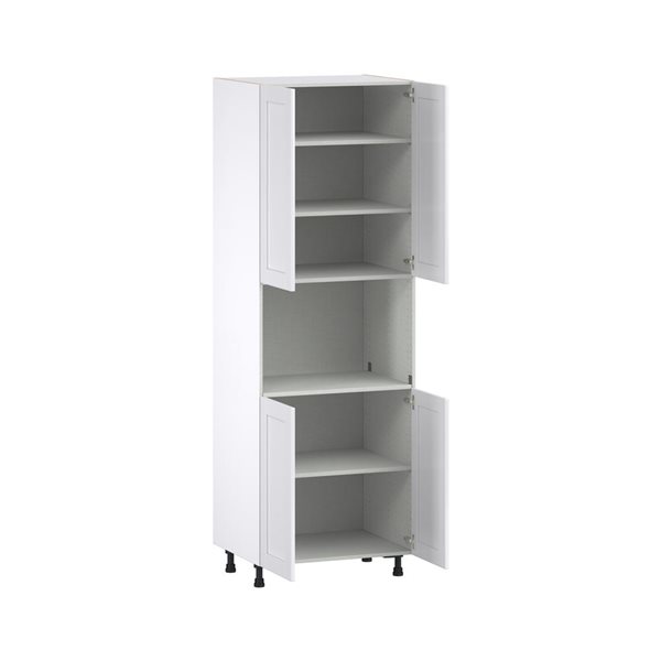 Hugo&Borg Rosemont 30 x 89.5 x 24.88 Glacier White Door Pantry Semi-Custom Cabinet