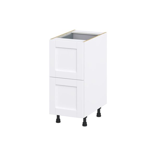 Hugo&Borg Rosemont 15 x 34.5 x 24.88 Glacier White Drawer Base Semi-Custom Cabinet