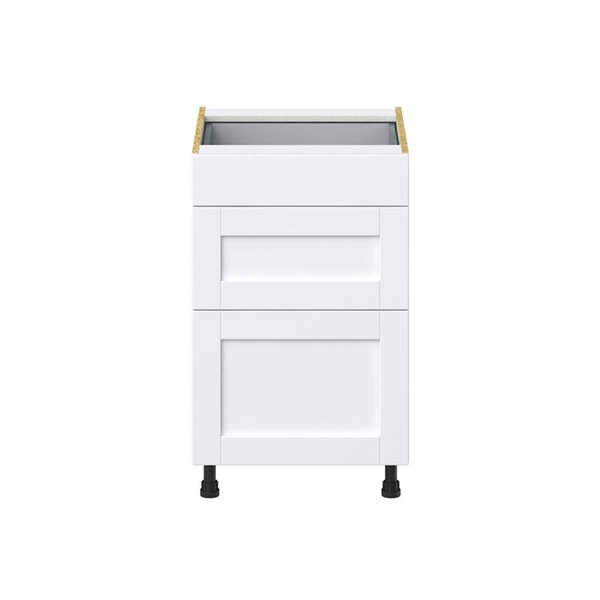 Hugo&Borg Rosemont 21 x 34.5 x 24.88 Glacier White Drawer Base Semi-Custom Cabinet