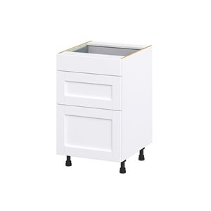 Hugo&Borg Rosemont 21 x 34.5 x 24.88 Glacier White Drawer Base Semi-Custom Cabinet