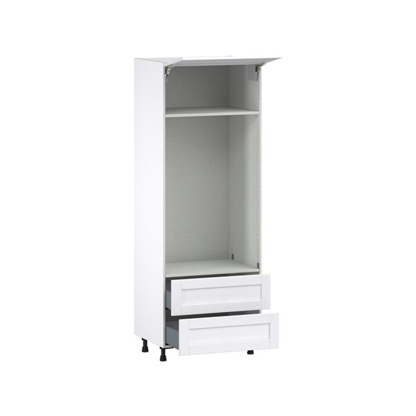 Hugo&Borg Rosemont 30 x 84.5 x 24.88 Glacier White Door And Drawer Pantry Semi-Custom Cabinet