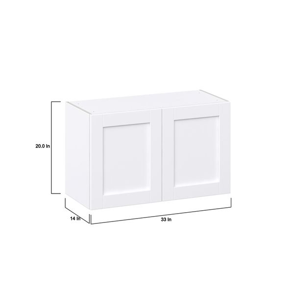 Hugo&Borg Rosemont 33 x 20 x 14.88 Glacier White Door Wall Semi-Custom Cabinet