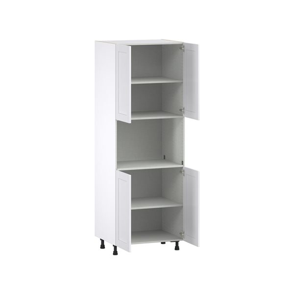 Hugo&Borg Rosemont 30 x 84.5 x 24.88 Glacier White Door Pantry Semi-Custom Cabinet