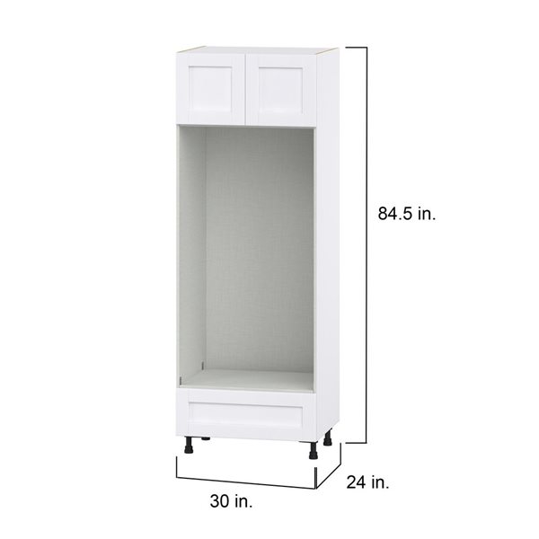 Hugo&Borg Rosemont 30 x 84.5 x 24.88 Glacier White Door And Drawer Pantry Semi-Custom Cabinet