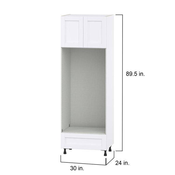 Hugo&Borg Rosemont 30 x 89.5 x 24.88 Glacier White Door And Drawer Pantry Semi-Custom Cabinet