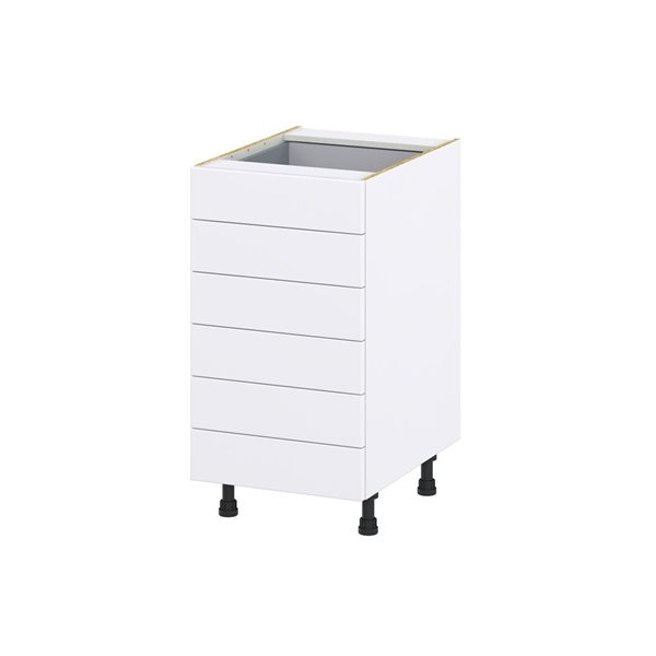 Hugo&Borg Rosemont 18 x 34.5 x 24.88 Glacier White Drawer Base Semi-Custom Cabinet