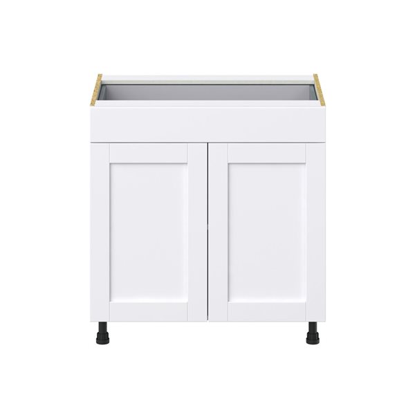 Hugo&Borg Rosemont 33 x 34.5 x 24.88 Glacier White Door And Drawer Base Semi-Custom Cabinet