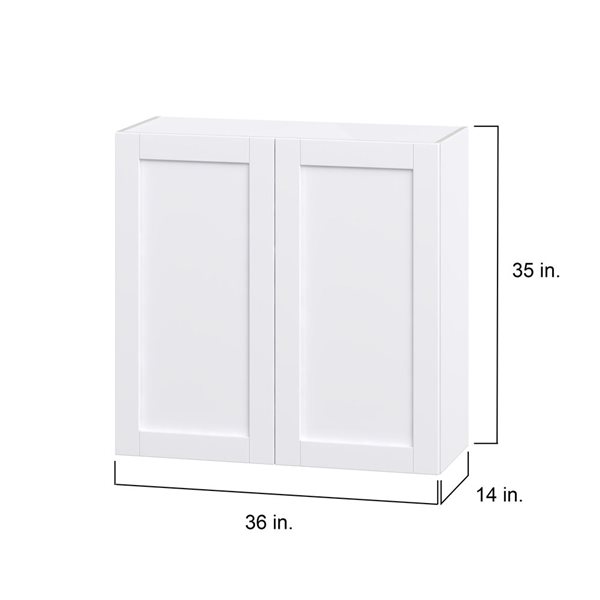 Hugo&Borg Rosemont 36 x 35 x 14.88 Glacier White Door Wall Semi-Custom Cabinet