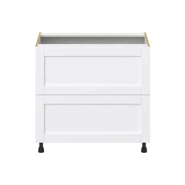 Hugo&Borg Rosemont 36 x 34.5 x 24.88 Glacier White Drawer Base Semi-Custom Cabinet