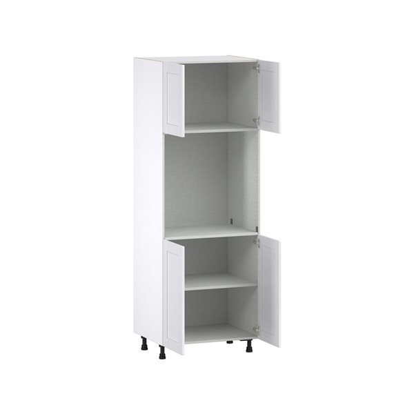 Hugo&Borg Rosemont 30 x 84.5 x 24.88 Glacier White Door Pantry Semi-Custom Cabinet