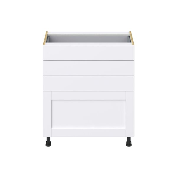 Hugo&Borg Rosemont 30 x 34.5 x 24.88 Glacier White Drawer Base Semi-Custom Cabinet