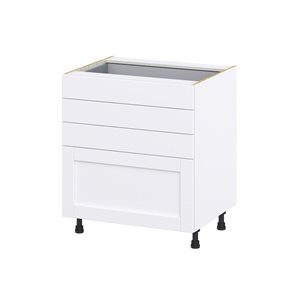 Hugo&Borg Rosemont 30 x 34.5 x 24.88 Glacier White Drawer Base Semi-Custom Cabinet