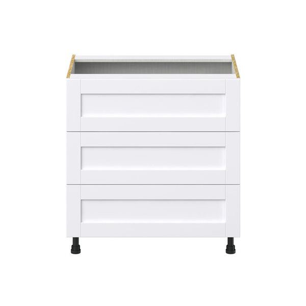 Hugo&Borg Rosemont 33 x 34.5 x 24.88 Glacier White Drawer Base Semi-Custom Cabinet