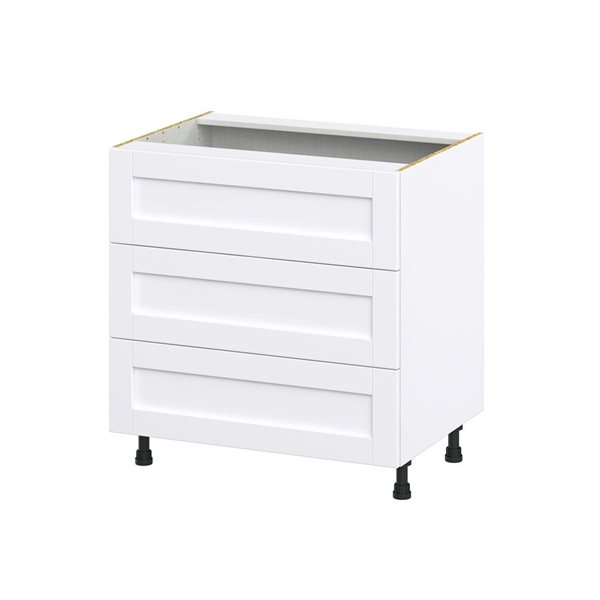 Hugo&Borg Rosemont 33 x 34.5 x 24.88 Glacier White Drawer Base Semi-Custom Cabinet