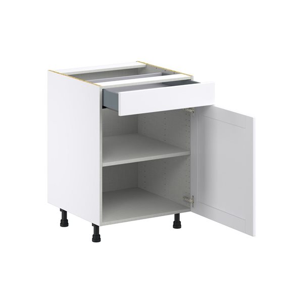 Hugo&Borg Rosemont 24 x 34.5 x 24.88 Glacier White Door And Drawer Base Semi-Custom Cabinet