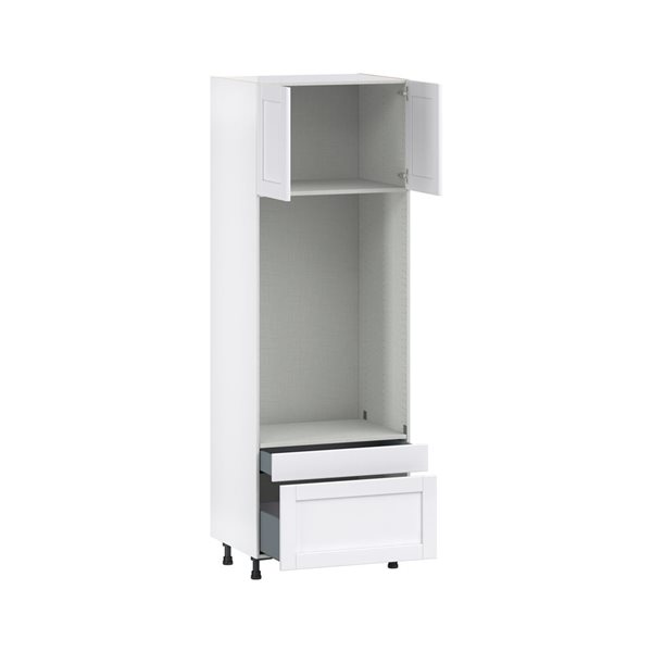 Hugo&Borg Rosemont 30 x 89.5 x 24.88 Glacier White Door And Drawer Pantry Semi-Custom Cabinet