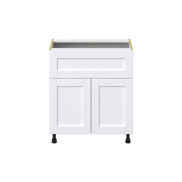 Hugo&Borg Rosemont 30 x 34.5 x 24.88 Glacier White Door And Drawer Base Semi-Custom Cabinet