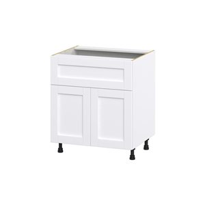 Hugo&Borg Rosemont 30 x 34.5 x 24.88 Glacier White Door And Drawer Base Semi-Custom Cabinet