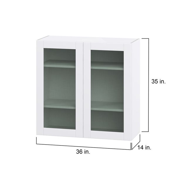 Hugo&Borg Rosemont 36 x 35 x 14.88 Glacier White Door And Drawer Wall Semi-Custom Cabinet