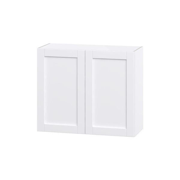 Hugo&Borg Rosemont 36 x 30 x 14.88 Glacier White Door Wall Semi-Custom Cabinet