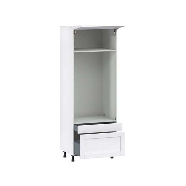 Hugo&Borg Rosemont 30 x 84.5 x 24.88 Glacier White Drawer Pantry Semi-Custom Cabinet