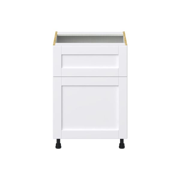 Hugo&Borg Rosemont 24 x 34.5 x 24.88 Glacier White Door And Drawer Base Semi-Custom Cabinet