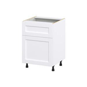 Hugo&Borg Rosemont 24 x 34.5 x 24.88 Glacier White Door And Drawer Base Semi-Custom Cabinet