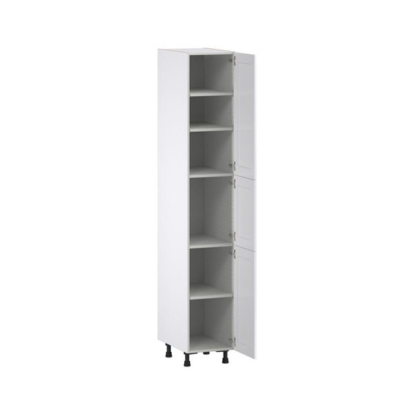 Hugo&Borg Rosemont 15 x 89.5 x 24.88 Glacier White Door Pantry Semi-Custom Cabinet