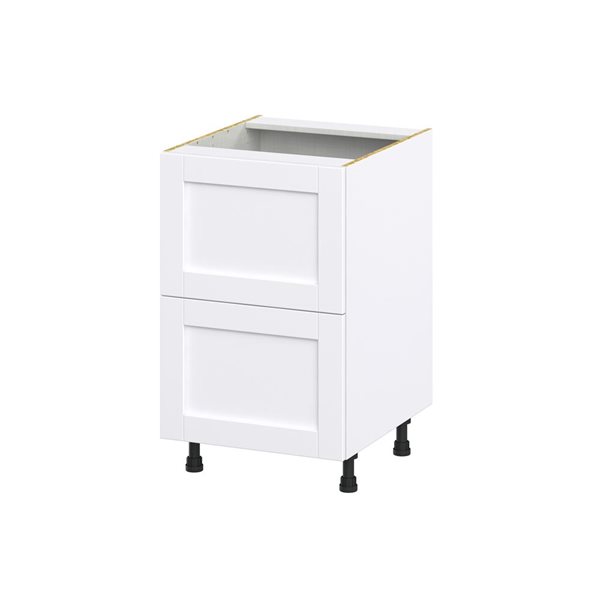 Hugo&Borg Rosemont 21 x 34.5 x 24.88 Glacier White Drawer Base Semi-Custom Cabinet