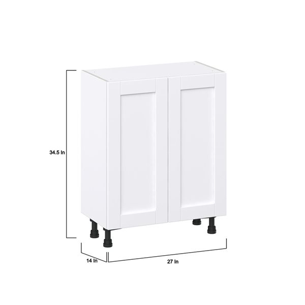 Hugo&Borg Rosemont 27 x 34.5 x 14.88 Glacier White Door Base Semi-Custom Cabinet