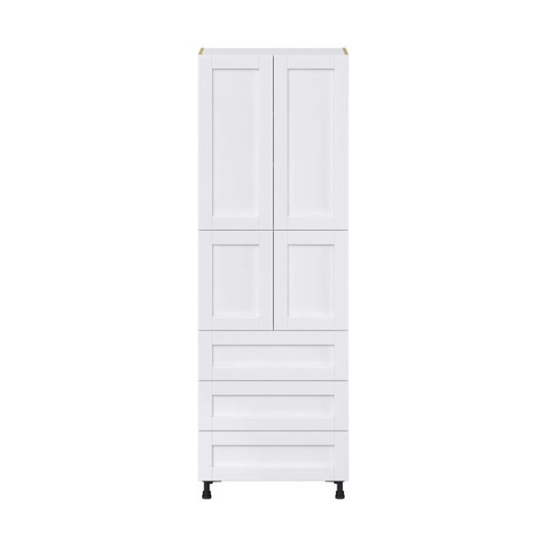 Hugo&Borg Rosemont 30 x 89.5 x 24.88 Glacier White Door And Drawer Pantry Semi-Custom Cabinet