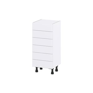 Hugo&Borg Rosemont 15 x 34.5 x 14.88 Glacier White Drawer Base Semi-Custom Cabinet