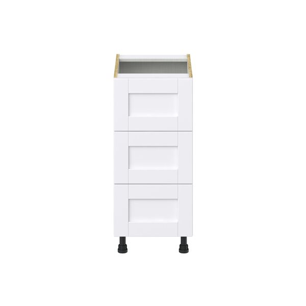 Hugo&Borg Rosemont 15 x 34.5 x 24.88 Glacier White Drawer Base Semi-Custom Cabinet