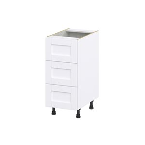 Hugo&Borg Rosemont 15 x 34.5 x 24.88 Glacier White Drawer Base Semi-Custom Cabinet