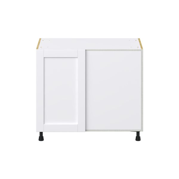 Hugo&Borg Rosemont 39 x 34.5 x 24.88 Glacier White Blind Corner Base Semi-Custom Cabinet