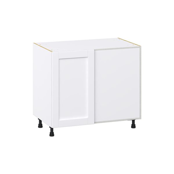 Hugo&Borg Rosemont 39 x 34.5 x 24.88 Glacier White Blind Corner Base Semi-Custom Cabinet