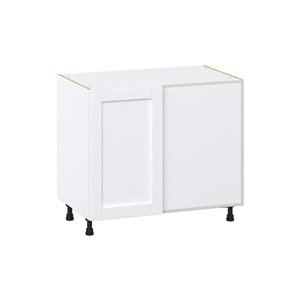 Hugo&Borg Rosemont 39 x 34.5 x 24.88 Glacier White Blind Corner Base Semi-Custom Cabinet