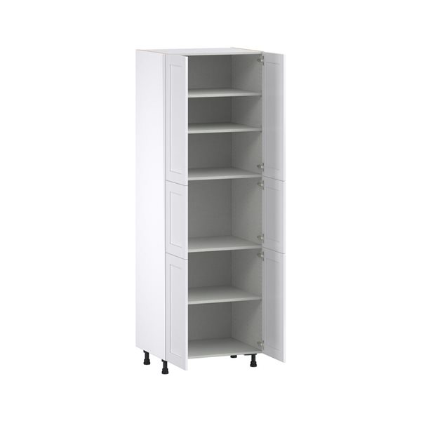 Hugo&Borg Rosemont 30 x 89.5 x 24.88 Glacier White Door Pantry Semi-Custom Cabinet