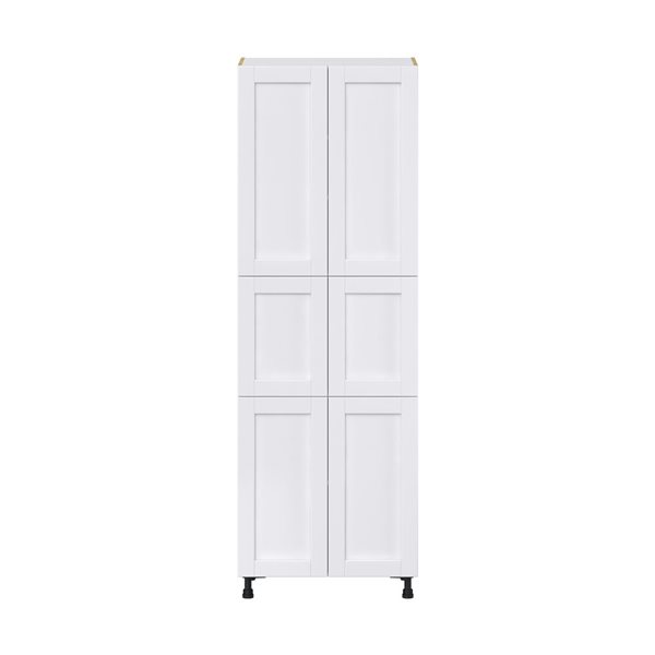 Hugo&Borg Rosemont 30 x 89.5 x 24.88 Glacier White Door Pantry Semi-Custom Cabinet