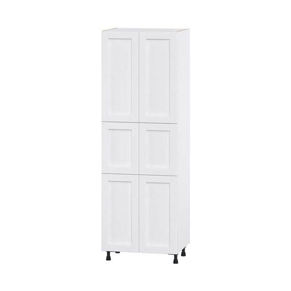 Hugo&Borg Rosemont 30 x 89.5 x 24.88 Glacier White Door Pantry Semi-Custom Cabinet