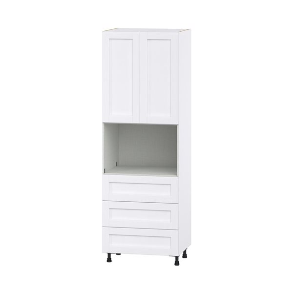 Hugo&Borg Rosemont 30 x 89.5 x 24.88 Glacier White Door And Drawer Pantry Semi-Custom Cabinet