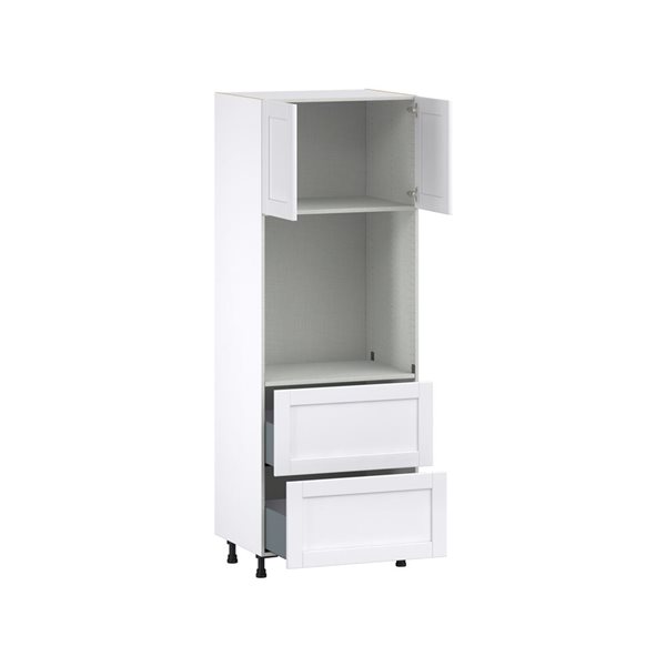 Hugo&Borg Rosemont 30 x 84.5 x 24.88 Glacier White Door And Drawer Pantry Semi-Custom Cabinet