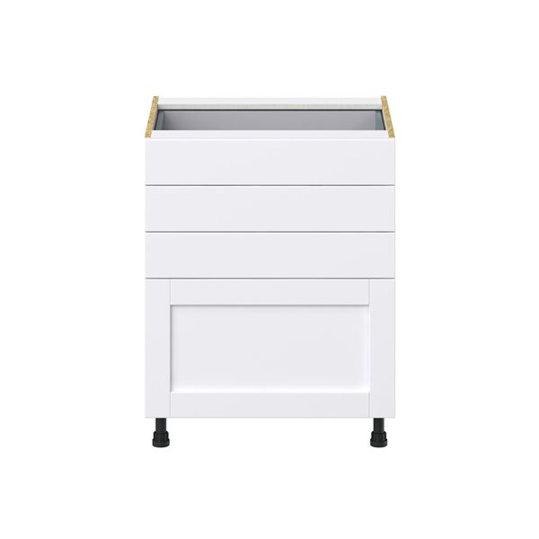 Hugo&Borg Rosemont 27 x 34.5 x 24.88 Glacier White Drawer Base Semi-Custom Cabinet