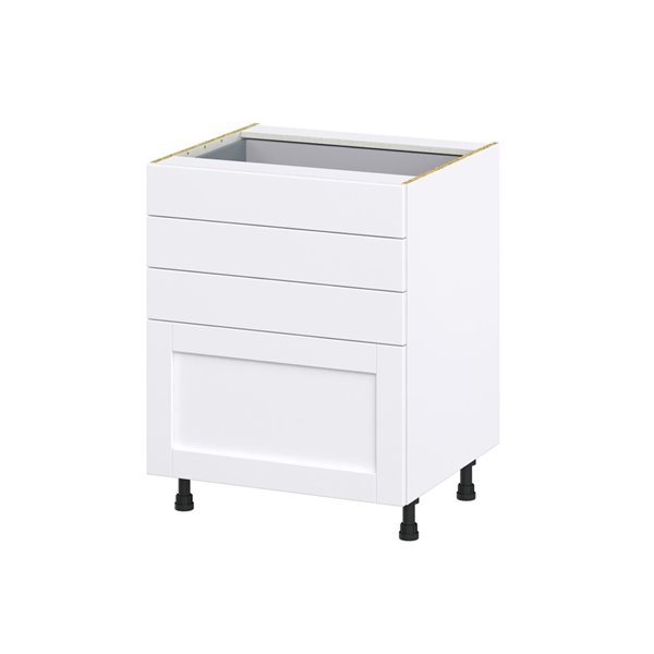 Hugo&Borg Rosemont 27 x 34.5 x 24.88 Glacier White Drawer Base Semi-Custom Cabinet