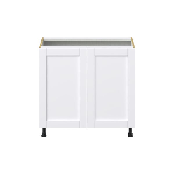 Hugo&Borg Rosemont 36 x 34.5 x 24.88 Glacier White Door And Drawer Base Semi-Custom Cabinet