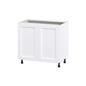 Hugo&Borg Rosemont 36 x 34.5 x 24.88 Glacier White Door And Drawer Base Semi-Custom Cabinet