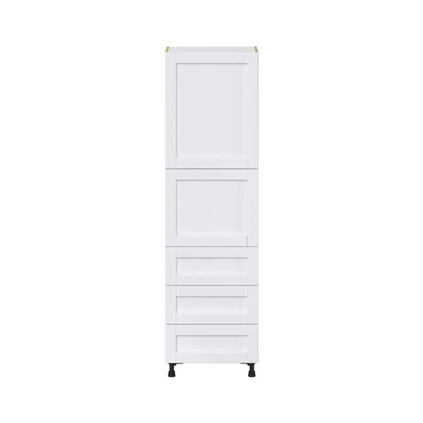 Hugo&Borg Rosemont 24 x 84.5 x 24.88 Glacier White Door And Drawer Pantry Semi-Custom Cabinet