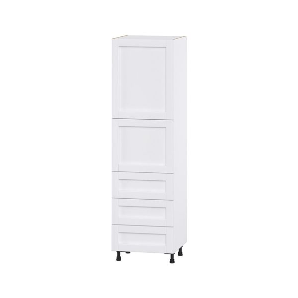 Hugo&Borg Rosemont 24 x 84.5 x 24.88 Glacier White Door And Drawer Pantry Semi-Custom Cabinet