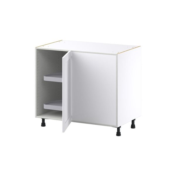 Hugo&Borg Rosemont 39 x 34.5 x 24.88 Glacier White Blind Corner Base Semi-Custom Cabinet